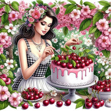 Load image into Gallery viewer, AB Diamond Painting - Full Round - cooking woman (40*40CM)

