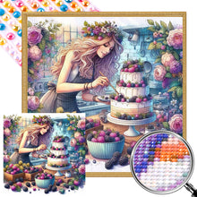 Load image into Gallery viewer, AB Diamond Painting - Full Round - cooking woman (40*40CM)
