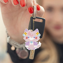Load image into Gallery viewer, PVC Double Sided Special Shaped Cartoon Pattern Full Drill Keyring for Beginners
