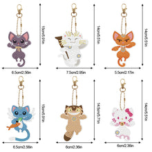 Load image into Gallery viewer, PVC Double Sided Special Shaped Cartoon Pattern Full Drill Keyring for Beginners
