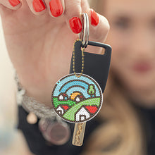 Load image into Gallery viewer, PVC Double Sided Special Shaped Cartoon Pattern Full Drill Keyring for Beginners
