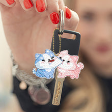 Load image into Gallery viewer, PVC Double Sided Special Shaped Cartoon Pattern Full Drill Keyring for Beginners
