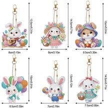 Load image into Gallery viewer, PVC Double Sided Special Shaped Cartoon Pattern Full Drill Keyring for Beginners
