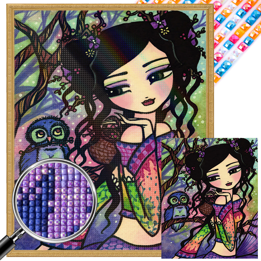 Diamond Painting - Full Square - abstract girl (40*50CM)