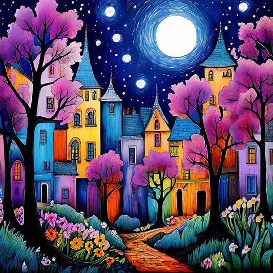 Diamond Painting - Full Round - color house (30*30CM)