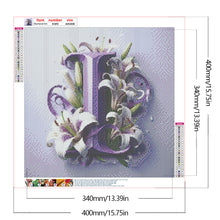 Load image into Gallery viewer, Diamond Painting - Full Round - Flower letter-I (40*40CM)
