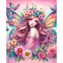 Load image into Gallery viewer, AB Diamond Painting - Full Round - Flower and Elf Girl (40*50CM)
