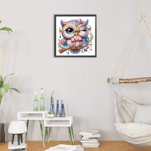 Load image into Gallery viewer, Diamond Painting - Partial Special Shaped - Cute branch owl (30*30CM)
