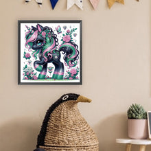 Load image into Gallery viewer, Diamond Painting - Partial Special Shaped - Colorful unicorn (30*30CM)
