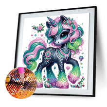 Load image into Gallery viewer, Diamond Painting - Partial Special Shaped - Colorful unicorn (30*30CM)
