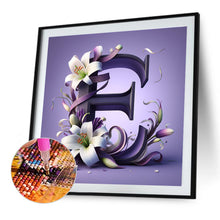 Load image into Gallery viewer, Diamond Painting - Full Round - Lily letter E (40*40CM)
