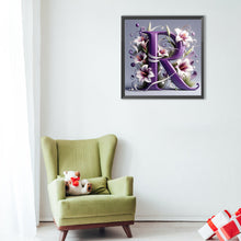 Load image into Gallery viewer, Diamond Painting - Full Round - Lily letter R (40*40CM)
