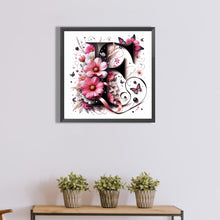 Load image into Gallery viewer, Diamond Painting - Full Round - Daisy Butterfly Letter F (40*40CM)
