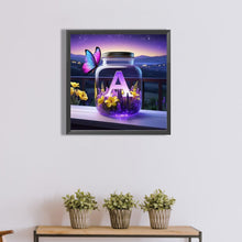 Load image into Gallery viewer, Diamond Painting - Full Round - Fantasy glass bottle butterfly letter A (40*40CM)

