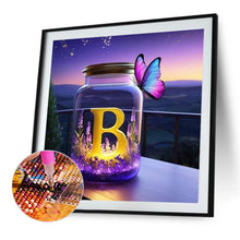 Load image into Gallery viewer, Diamond Painting - Full Round - Fantasy glass bottle butterfly letter B (40*40CM)
