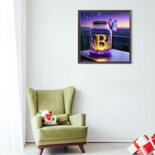 Load image into Gallery viewer, Diamond Painting - Full Round - Fantasy glass bottle butterfly letter B (40*40CM)

