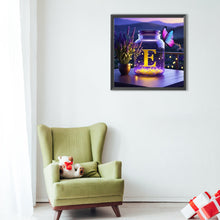 Load image into Gallery viewer, Diamond Painting - Full Round - Fantasy glass bottle butterfly letter E (40*40CM)
