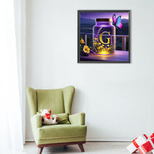 Load image into Gallery viewer, Diamond Painting - Full Round - Fantasy glass bottle butterfly letter G (40*40CM)
