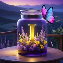 Load image into Gallery viewer, Diamond Painting - Full Round - Fantasy glass bottle butterfly letter I (40*40CM)
