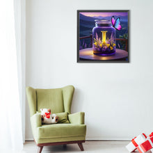 Load image into Gallery viewer, Diamond Painting - Full Round - Fantasy glass bottle butterfly letter I (40*40CM)
