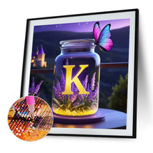 Load image into Gallery viewer, Diamond Painting - Full Round - Fantasy glass bottle butterfly letter K (40*40CM)
