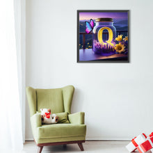 Load image into Gallery viewer, Diamond Painting - Full Round - Fantasy glass bottle butterfly letter Q (40*40CM)
