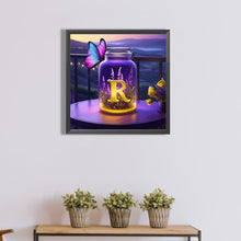 Load image into Gallery viewer, Diamond Painting - Full Round - Fantasy glass bottle butterfly letter R (40*40CM)
