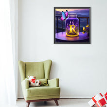 Load image into Gallery viewer, Diamond Painting - Full Round - Fantasy glass bottle butterfly letter R (40*40CM)
