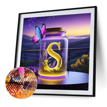 Load image into Gallery viewer, Diamond Painting - Full Round - Fantasy glass bottle butterfly letter S (40*40CM)
