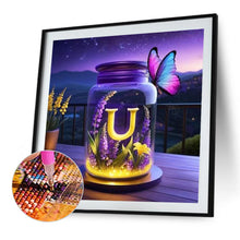 Load image into Gallery viewer, Diamond Painting - Full Round - Fantasy glass bottle butterfly letter U (40*40CM)
