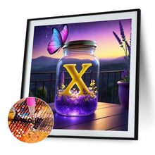 Load image into Gallery viewer, Diamond Painting - Full Round - Fantasy glass bottle butterfly letter X (40*40CM)
