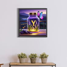 Load image into Gallery viewer, Diamond Painting - Full Round - Fantasy glass bottle butterfly letter Y (40*40CM)
