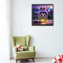 Load image into Gallery viewer, Diamond Painting - Full Round - Fantasy glass bottle butterfly letter Y (40*40CM)
