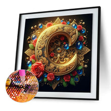 Load image into Gallery viewer, Diamond Painting - Full Round - Rose gold stamping letter C (30*30CM)
