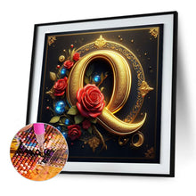 Load image into Gallery viewer, Diamond Painting - Full Round - Rose gold stamping letter Q (30*30CM)
