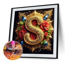 Load image into Gallery viewer, Diamond Painting - Full Round - Rose gold stamping letter S (30*30CM)
