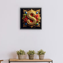 Load image into Gallery viewer, Diamond Painting - Full Round - Rose gold stamping letter S (30*30CM)
