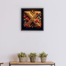 Load image into Gallery viewer, Diamond Painting - Full Round - Rose gold stamping letter X (30*30CM)
