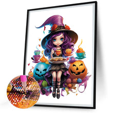 Load image into Gallery viewer, Diamond Painting - Full Round - halloween witch (30*40CM)
