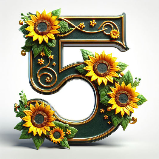 Diamond Painting - Full Round - sunflower number 5 (30*30CM)