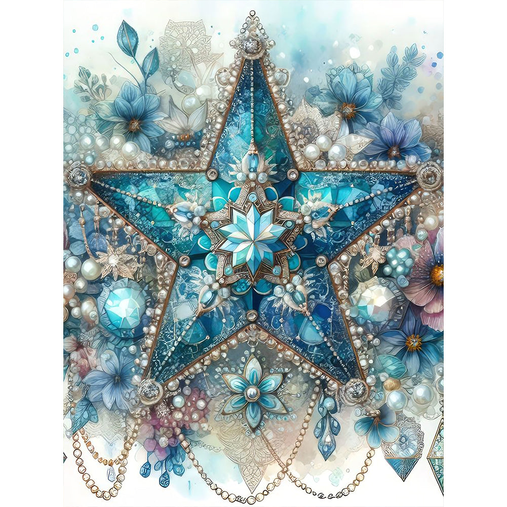 Diamond Painting - Full Round - jewelry five-pointed star (30*40CM)