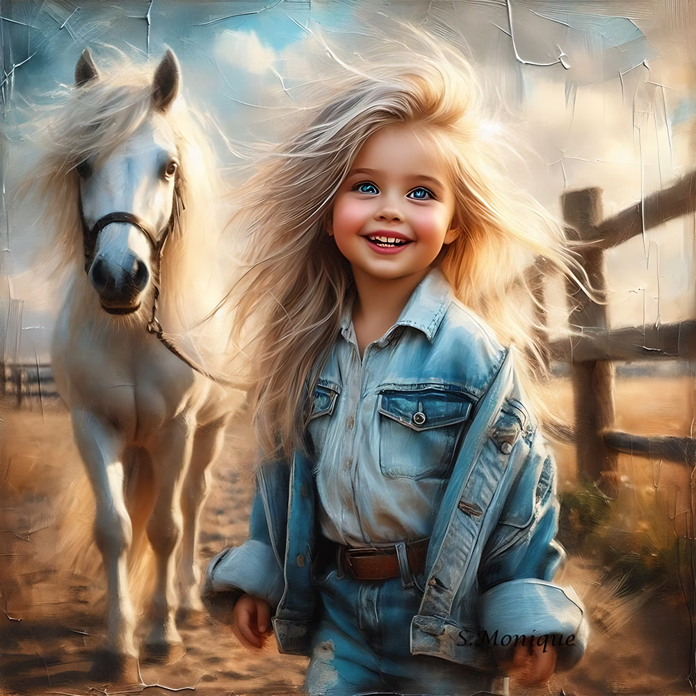 Diamond Painting - Full Round - cowgirl (40*40CM)