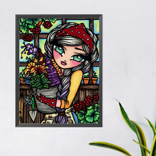 Load image into Gallery viewer, Diamond Painting - Full Round - flower market girl (40*50CM)
