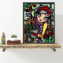 Load image into Gallery viewer, Diamond Painting - Full Round - flower market girl (40*50CM)
