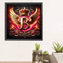 Load image into Gallery viewer, Diamond Painting - Full Round - Feather wings letter B (30*30CM)
