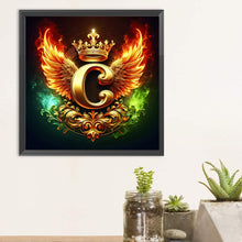 Load image into Gallery viewer, Diamond Painting - Full Round - Feather wings letter C (30*30CM)
