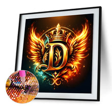 Load image into Gallery viewer, Diamond Painting - Full Round - Feather wings letter D (30*30CM)
