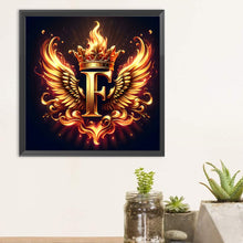 Load image into Gallery viewer, Diamond Painting - Full Round - Feather wings letter F (30*30CM)
