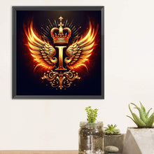 Load image into Gallery viewer, Diamond Painting - Full Round - Feather wings letter I (30*30CM)
