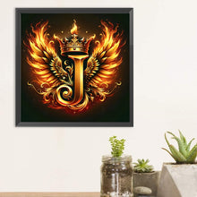 Load image into Gallery viewer, Diamond Painting - Full Round - Feather wings letter J (30*30CM)
